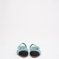 Chanel Turquoise/ Green Color Tweed Cap Toe CC Slingback 36.5C