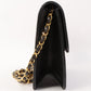 Chanel Around 1997 Made Cc Mark Plate Chain Bag Black