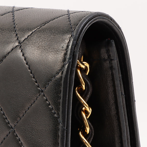 Chanel Around 1997 Made Cc Mark Plate Chain Bag Black