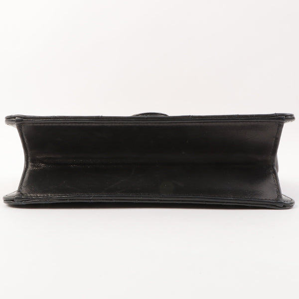 Chanel Around 1997 Made Cc Mark Plate Chain Bag Black