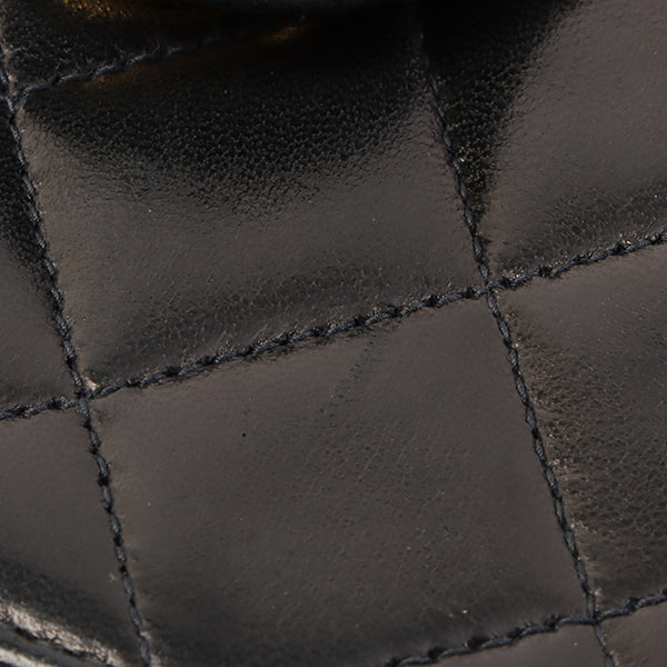 Chanel Around 1997 Made Cc Mark Plate Chain Bag Black