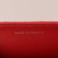 Chanel Around 1998 Made Bicolore Stitch Turn-Lock Handbag Red/Silver