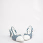 Chanel Tiffanyblau Tweed and Leather CC Pumps Size 38.5
