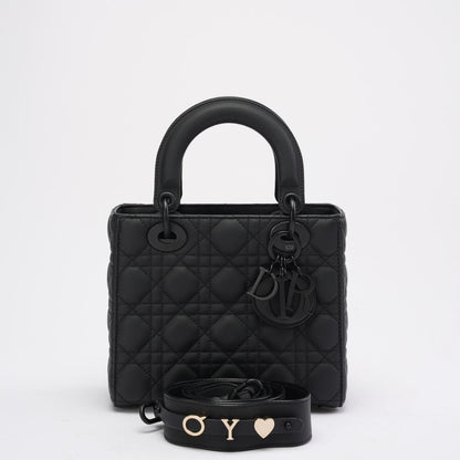 Christian Dior Lady Dior Small Matte Black Tonal Bag 2021