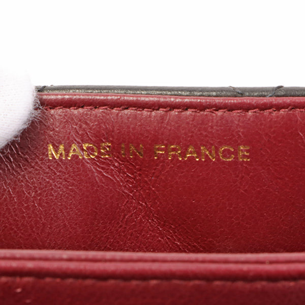 Chanel Around 1997 Made V Flap Turn-Lock Handle Bag Black