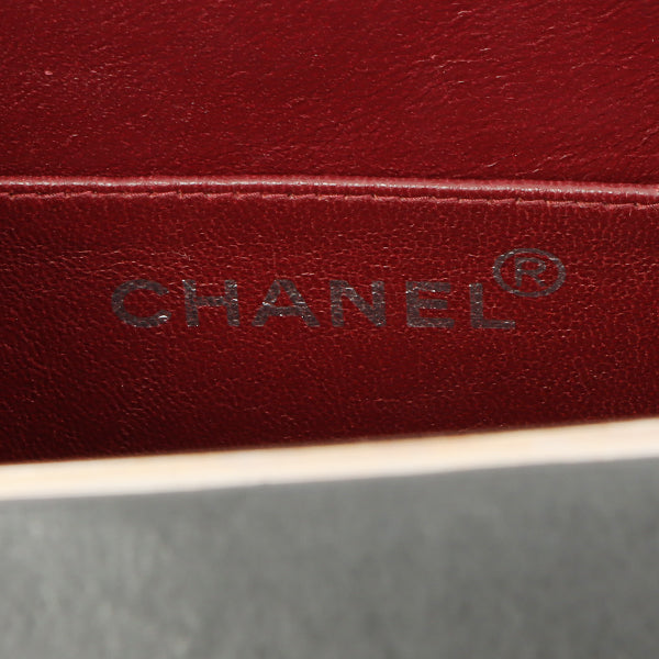 Chanel 1997 Made Logo Plate Box Hand Bag Black