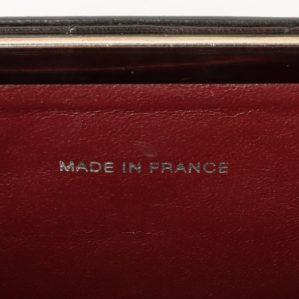 Chanel 1997 Made Logo Plate Box Hand Bag Black