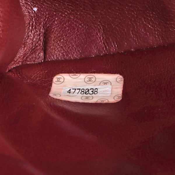Chanel Around 1997 Made V Flap Turn-Lock Handle Bag Black