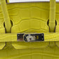 Luxury Hermes Birkin 25 Matte Alligator Lime Palladium Hardware