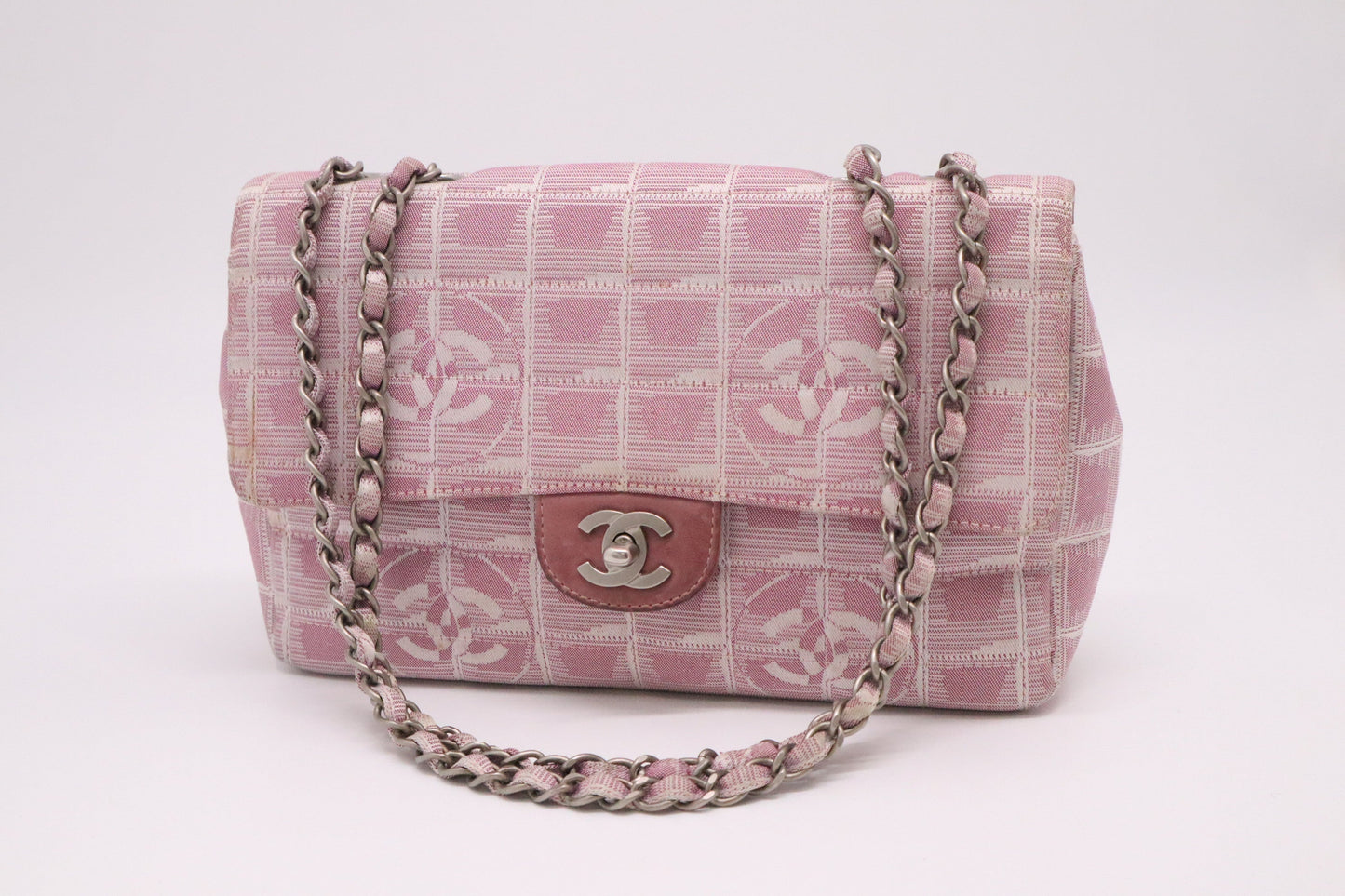 Chanel Medium Flap in Pink New Travel Line Canvas