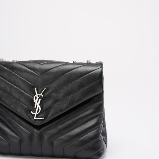 Saint Laurent Black Loulou Medium Shoulder Bag 2021