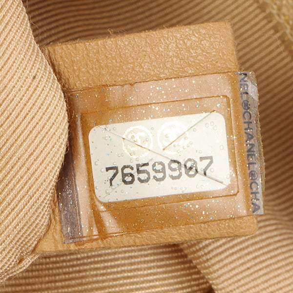 Chanel Around 2002 Caviar Skin Cc Mark Stitch Shoulder Bag Beige