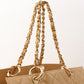 Chanel Around 2002 Caviar Skin Cc Mark Stitch Shoulder Bag Beige