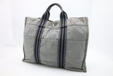 Hermes Herline Fourre-Tout MM in Grey Canvas