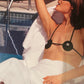 Chanel RARE RUNWAY 1990s Iconic Black/White CC String Bikini Bathing Suit
