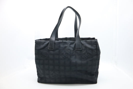 Chanel New Travel Line Tote in Black Canvas