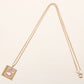 CHANEL 2002 Made Rhinestone No.5 Square Necklace Pink