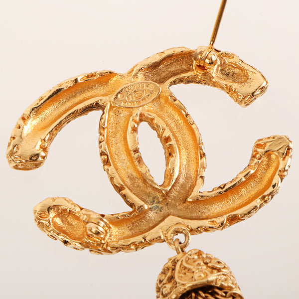 CHANEL 1993 Made Design Cc Mark Tassel Brooch