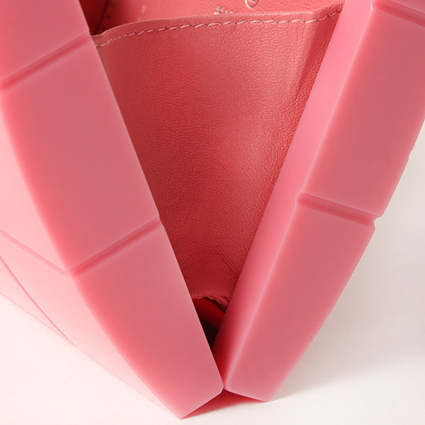 Chanel Around 2001 Made Plastic Chocobar Cc Mark Plate Chain Pouch Pink