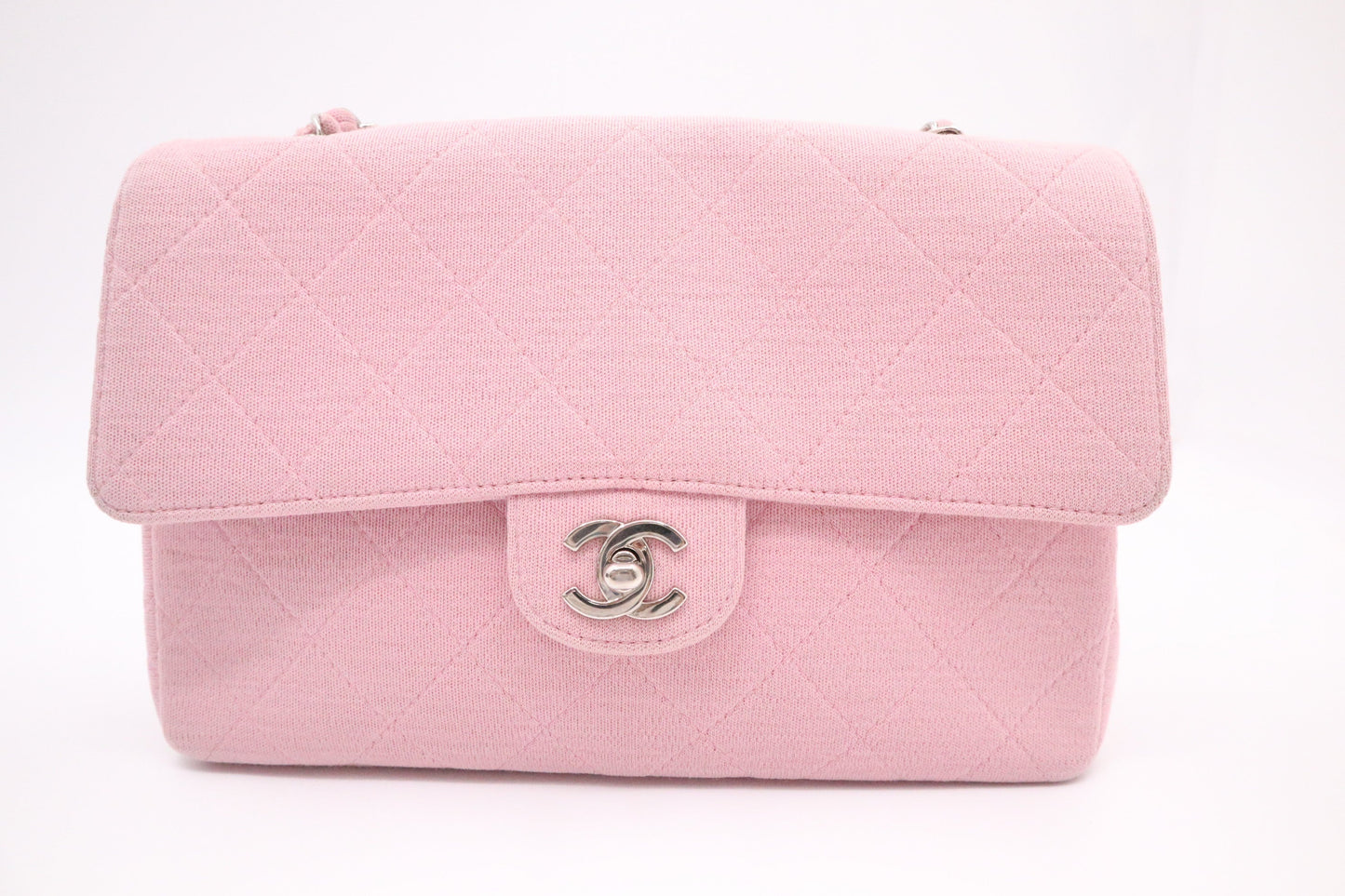Chanel Medium Flap in Pink Cotton Canvas