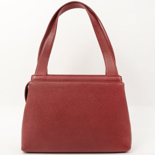 Chanel Around 1998 Made Caviar Skin Cc Mark Shoulder Bag Bordeaux