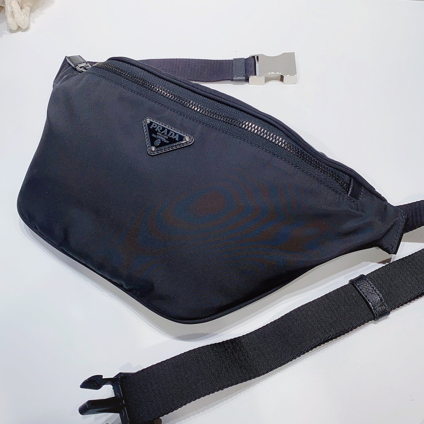 No.3745-Prada Nylon & Saffiano Leather Belt Bag