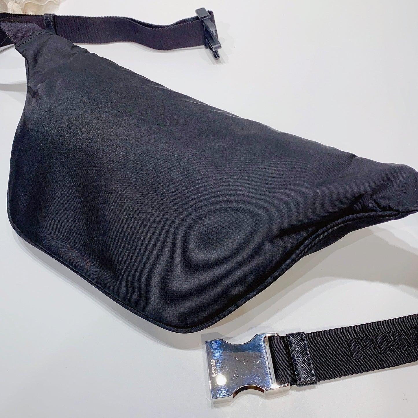 No.3745-Prada Nylon & Saffiano Leather Belt Bag