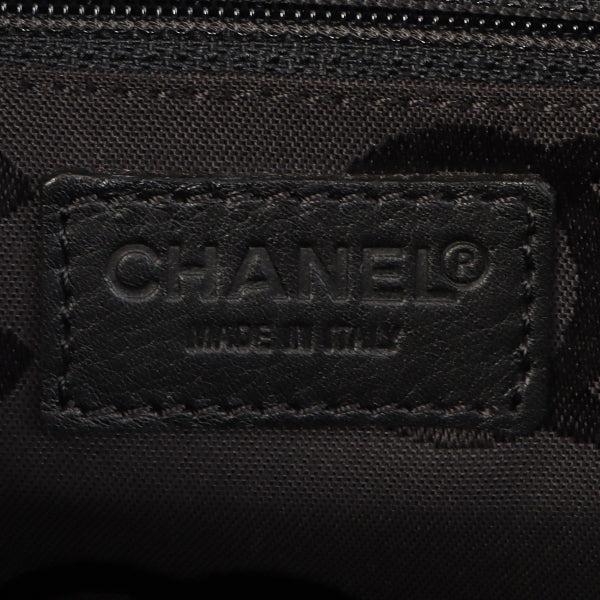 Chanel Around 2000 Made Wild Stitch Cc Mark Plate Top Handle Bag Black