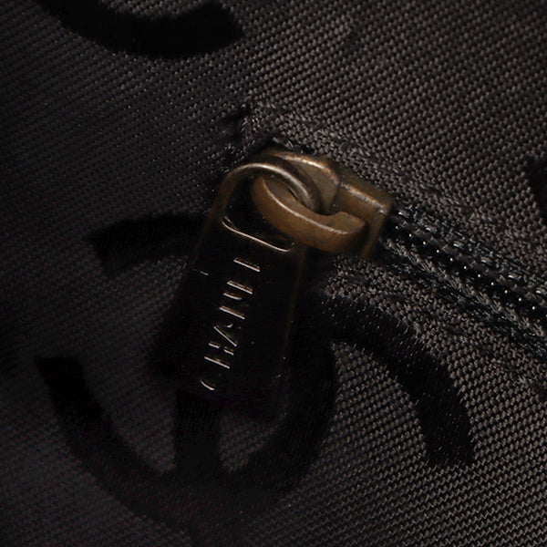 Chanel Around 2000 Made Wild Stitch Cc Mark Plate Top Handle Bag Black