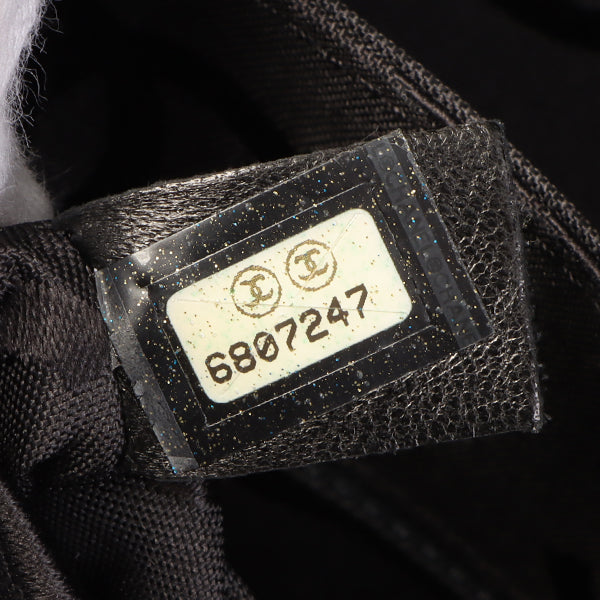Chanel Around 2000 Made Wild Stitch Cc Mark Plate Top Handle Bag Black