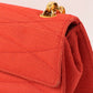 CHANEL Around 1998 Made Cotton Pearl Cc Mark Bijoux Chain Bag Red