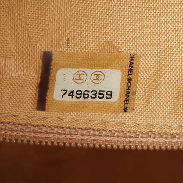 Chanel Around 2002 Made Chocolate Bar Logo Embossed Chain Shoulder Bag Mustard