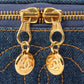 Chanel Around 1997 Made Denim Cc Mark Stitch Vanity Indigo