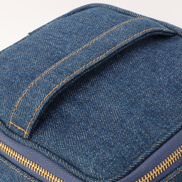 Chanel Around 1997 Made Denim Cc Mark Stitch Vanity Indigo