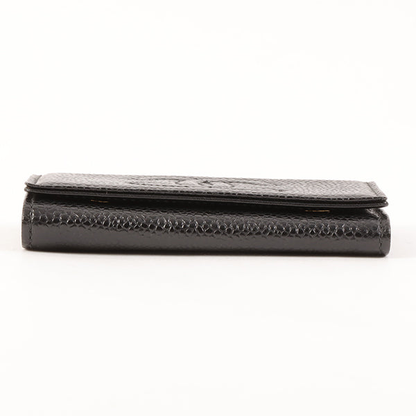 CHANEL Around 1997 Made Caviar Skin Cc Mark Stitch Key Case Black