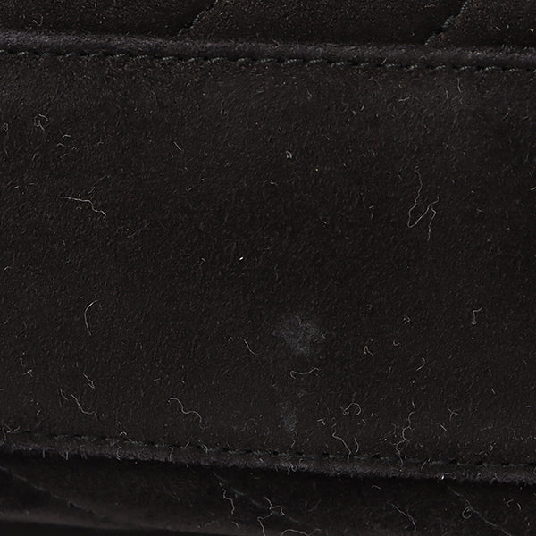 Chanel Around 1992 Made Suede Cc Mark Stitch Ball Charm Shoulder Bag Black