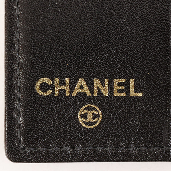CHANEL Around 1997 Made Caviar Skin Cc Mark Stitch Key Case Black