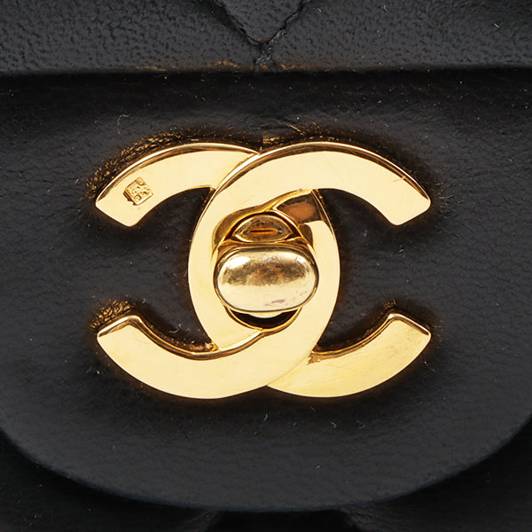 Chanel Around 1992 Made Classic Flap Chain Bag 25Cm Black