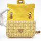 CHANEL Yellow Tweed Quilted 2.55 Reissue Mini Flap Bag