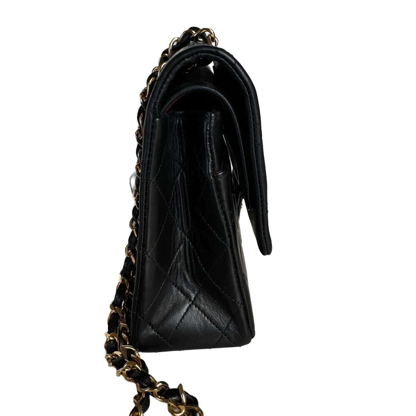Chanel Classic Flap   Black Lambskin Leather with 24k Gold Hardware, 1986-1988