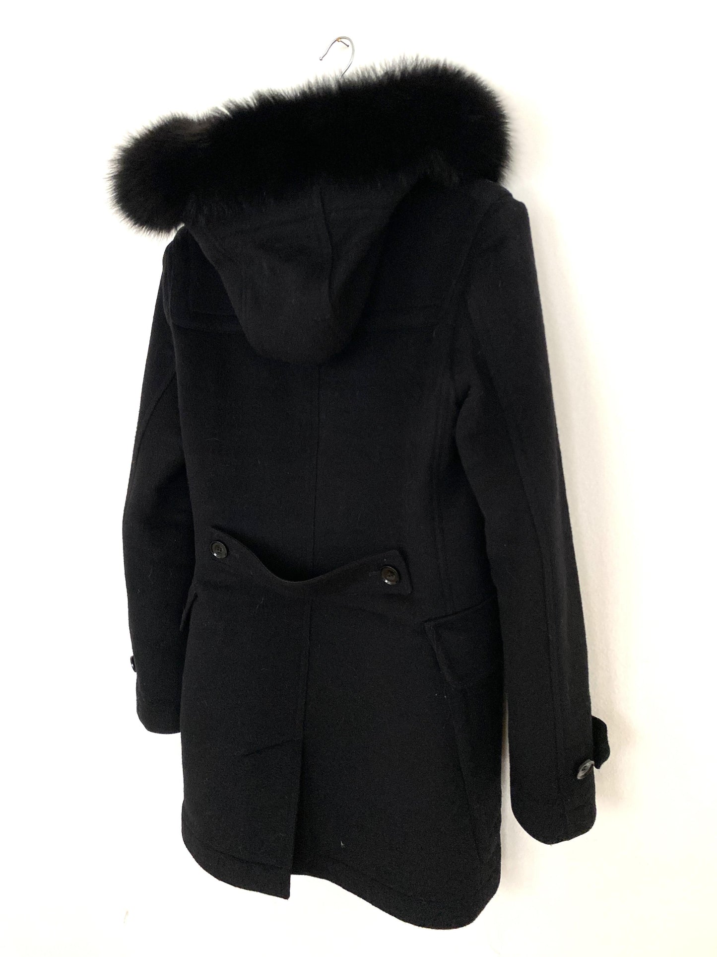 BURBERRY "BLACKWELL" Hooded Duffle Coat With Detachable Trim - Size UK 8 / US 6 / GER 36