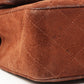 Chanel Around 1998 Made Suede 2.55 Classic Flap Chain Bag 25Cm Brown