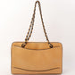 Chanel Around 2000 Made Cc Mark Plate Chain Shoulder Bag With Pouch Beige