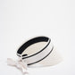 Chanel Abaca Cotton Ribbon Visor in Ecru White Size M