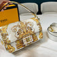 FF142 Fendi x Versace Leather Baguette Bag / 10.2x5.5x1.5inch