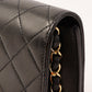 Chanel Around 2001 Made Full Flap Turn-Lock Chain Bag Black