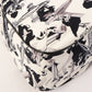 Chanel Around 2005 Made Canvas Patent Combination Airplane Print Top Handle Bag White/Black