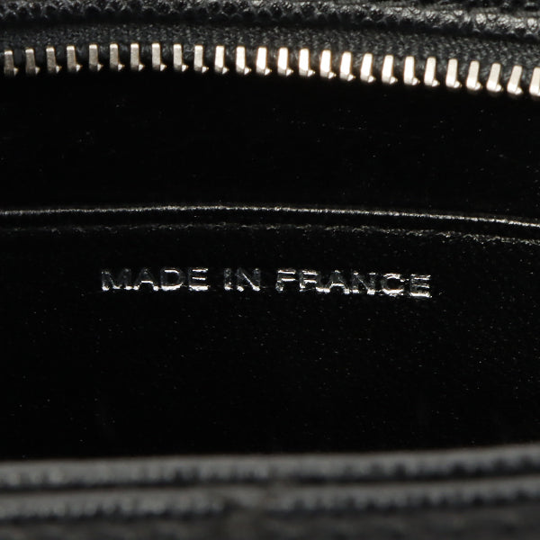 Chanel Around 1998 Made Caviar Skin Turn-Lock Chain Top Handle Bag Black