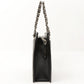 Chanel Around 1998 Made Caviar Skin Turn-Lock Chain Top Handle Bag Black