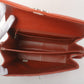 Chanel Around 1998 Made Caviar Skin Turn-Lock Shoulder Bag Orange/Silver